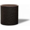 KETER Kvetináč CYLINDER M 36 x 36 x 37 cm ratan hnedý
