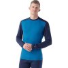 Smartwool Pánske funkčné tričko Classic Thermal Merino Base Layer Crew Boxed modrá/svetlo modrá