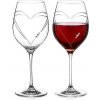 Diamante Swarovski Poháre na víno Hearts 2 x 470 ml