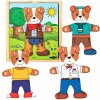 Woody puzzle šatníková skriňa Psík 18 dielov