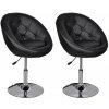 Otočné kresielko 2 ks umelá koža / chróm Dekorhome