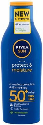 Nivea Sun Protect & Moisture SPF50+ voděodolné hydratační mléko na opalování 200 ml