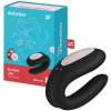 Satisfyer Double Joy partnerský vibrátor Black