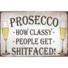 Ceduľa Prosecco 30cm x 20cm Plechová tabuľa