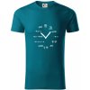Matematické hodiny - Tričko z organickej bavlny - L ( Petrolejová )