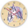 ModernClock Detské nástenné hodiny Ami Jednorožec 30 cm viacfarebné II
