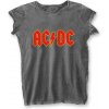 AC DC Tričko Logo Žena Šedá