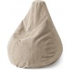 Sablio Sedací vak Pear SOFTY - Sand - 70 x 95 x 15 cm
