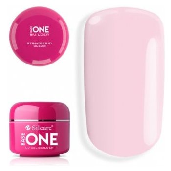Silcare Base One gél na nechty Clear strawberry pink 15 g