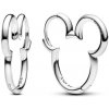Pandora Strieborné kruhové náušnice Mickey Mouse Disney 293528C00