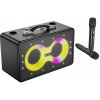 Bezdrôtový reproduktor HOCO karaoke set + 2 x bezdrôtový mikrofón LED 40W HA8 čierna farba