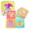 Mäkká penová podložka puzzle so zvieratami z EVA, farebná, 9 dielov