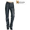 XELEMENT LADIES JEANS - dámské černé kožené kalhoty - 30 - doprava zdarma