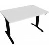 Hobis Pracovný stôl Motion, ZO, 2S, 120x70,5-120,5x80 cm, biela/čierna
