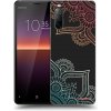 Picasee silikónový čierny obal pre Sony Xperia 10 II - Kvetinový vzor