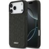 DKNY PU Leather Grid Pattern Magsafe Zadný Kryt pre iPhone 17 Pro Max Black