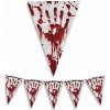 Guirca Banner vlajky Halloween krvavé odtlačky rúk 300 cm