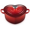 Le Creuset - liatinový hrniec v tvare srdca 1,9l - červený