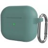 AppleKing silikónový ochranný obal s karabínou pre AirPods 3 - mentolový - možnosť vrátiť tovar ZADARMO do 30tich dní