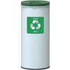 Alda Kôš na triedený odpad Eko Nord 45 l, zelené veko – sklo, lakovaná oceľ, biely