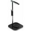 Satechi stojan 2-in-1 Headphone Stand With Wireless Charger - Space Grey Aluminium ST-UCHSMCM