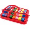 Detský farebný xylofón-piano 2v1, 24cm