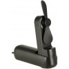 KIK KX3075 Skladací ventilátor, USB, 1200 mAh, USB-C, čierny