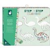 Janod Step by step Kreatívna sada Kreslenie krok za krokom Dinosaury