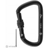 Singing rock ALIENS D 12 kN screw pin karabína, čierna