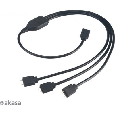 AKASA - RGB LED kabel-splitter adresovatelný 50 cm AK-CBLD07-50BK