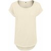 Build Your Brand Dámske tričko s predĺženým zadným dielom - Svetlo piesková | 2XL