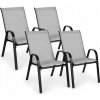 Záhradné stoličky MULTI GARDEN kovové sivé 4 ks vodeodolné