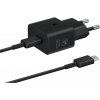 Samsung EP-T2510EBE + EP-DN980BBE, USB-C nabíjačka, 25W cestovná, čierna, bulk balenie 57983121786