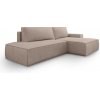 Rohová rozkladacia sedačka Fiord O - kapučínová Strana: Pravá