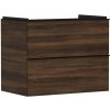 Hansgrohe Xelu Q Umývadlová skrinka, 63x78x50 cm, 2 zásuvky, tmavý orech/matná čierna 54030670-HG