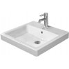 Duravit Vero - Umývadlo na dosku, 50x47 cm, s prepadom, s otvorom na batériu, biela 0315500000