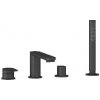 Ravak Chrome II - Batéria na okraj vane, 4-otvorová inštalácia, matná čierna X070593