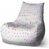 Sablio Sedací vak Bean Rôznofarebné bodky - 60 x 70 x 70 cm