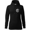 Volejbal lopta prso - Mikina dámská Cape s kapucí - L ( Čierna )