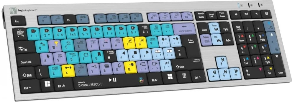 Logickeyboard Blackmagic DaVinci Resolve keyboard Slim Line PC