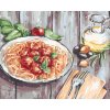 ZUTY Maľovanie podľa čísel - ŠPAGETY Rámovanie: vypnuté plátno na rám, Rozmer: 80x100 cm