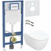 Súprava WC misa s pomaly sa sklápajúcim sedadlom Geberit Acanto 502.774.00.1, podomietková konštrukcia Geberit Duofix 111.320.00.6, 111.815.00.1, 156.050.00.1