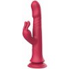Rotačný vibrátor s výbežkom na klitoris a prísavkou Aphrodite Bunny Twister (24 cm)