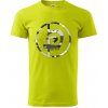 Krav maga maskáčový nápis - Klasické pánske tričko vyššej gramáže - S ( Limetková )