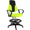 Detská rastúca stolička Neoseat KINDER — látka, čierna / reflexná zelená