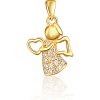 Pozlátený strieborný prívesok so zirkónmi anjel JVD SVLP0968XH2GO00