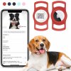 PawView inteligentná známka pre psy s držiakom Airtag - červená