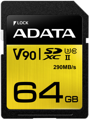 ADATA SDXC 64GB UHS-II U3 290260MB