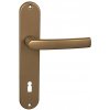 Dverové kovanie MP BA - MIRA - S (F4 - Bronz elox), kľučka-kľučka, WC kľúč, MP F4 - Bronz elox, 90 mm