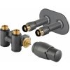 HOPA - THERMCOMB-SET, stredový ventil (Z4K) s pripojením pre elektrickú tyč - Farba - Anthracite, Variant - Pravá RDTHERMCOMSETRA